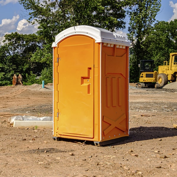 how often are the porta potties cleaned and serviced during a rental period in Callender CA